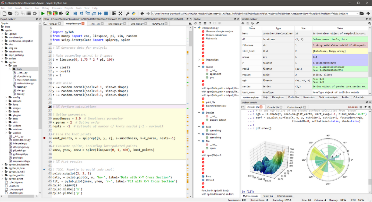 Spyder Pyton IDE
