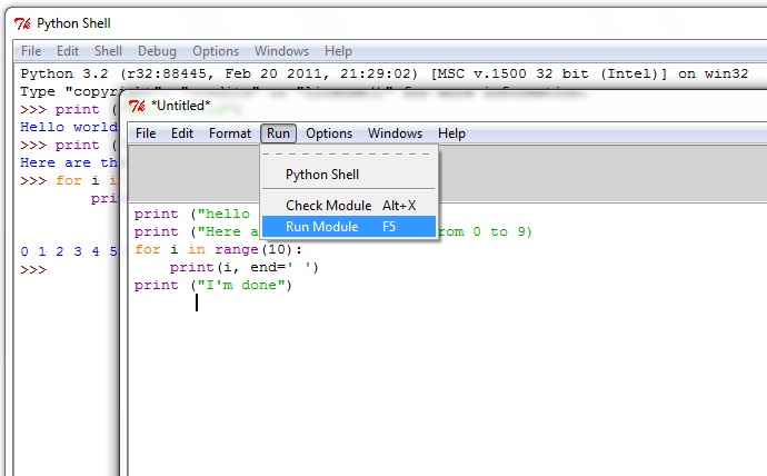 Python IDLE - Default IDE for executing python script