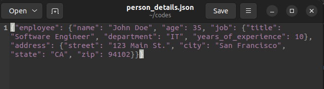 Output JSON file