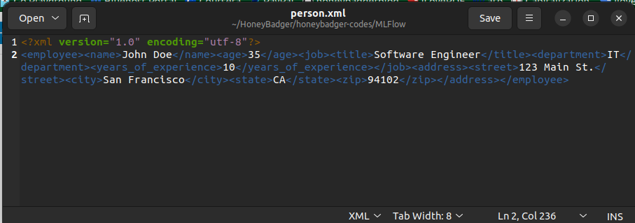 Output XML File