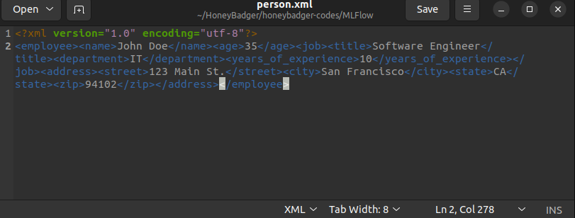 Output XML File