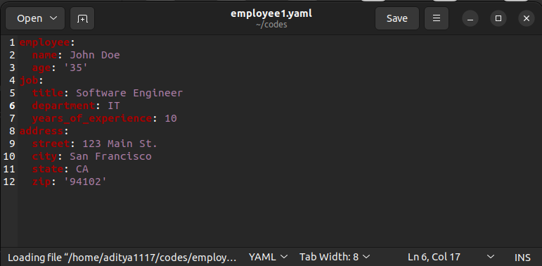 YAML File