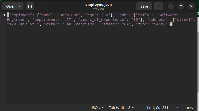 Output JSON File